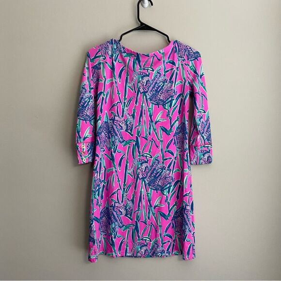 Lilly Pulitzer Sophie Dress UPF 50+ Mandevilla Extra Lucky Elephant - Picture 7 of 7